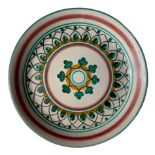 Majolica plate of Caltagirone, Sicily, 50s. Diameter 45 cm.