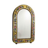 Venetian mirror with polychromatic glass mosaic and floral decoration, with pure gold tesseras.
