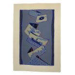 Silkscreen in 10 colors Francesco Casorati, Signed by hand 1990. "The thread of dialogue." Cm 49x35.