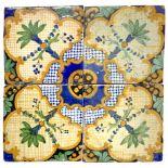 Tile Factory Awarded Francesco Collonese. Napoli, nineteenth / twentieth century. Box composed of 4