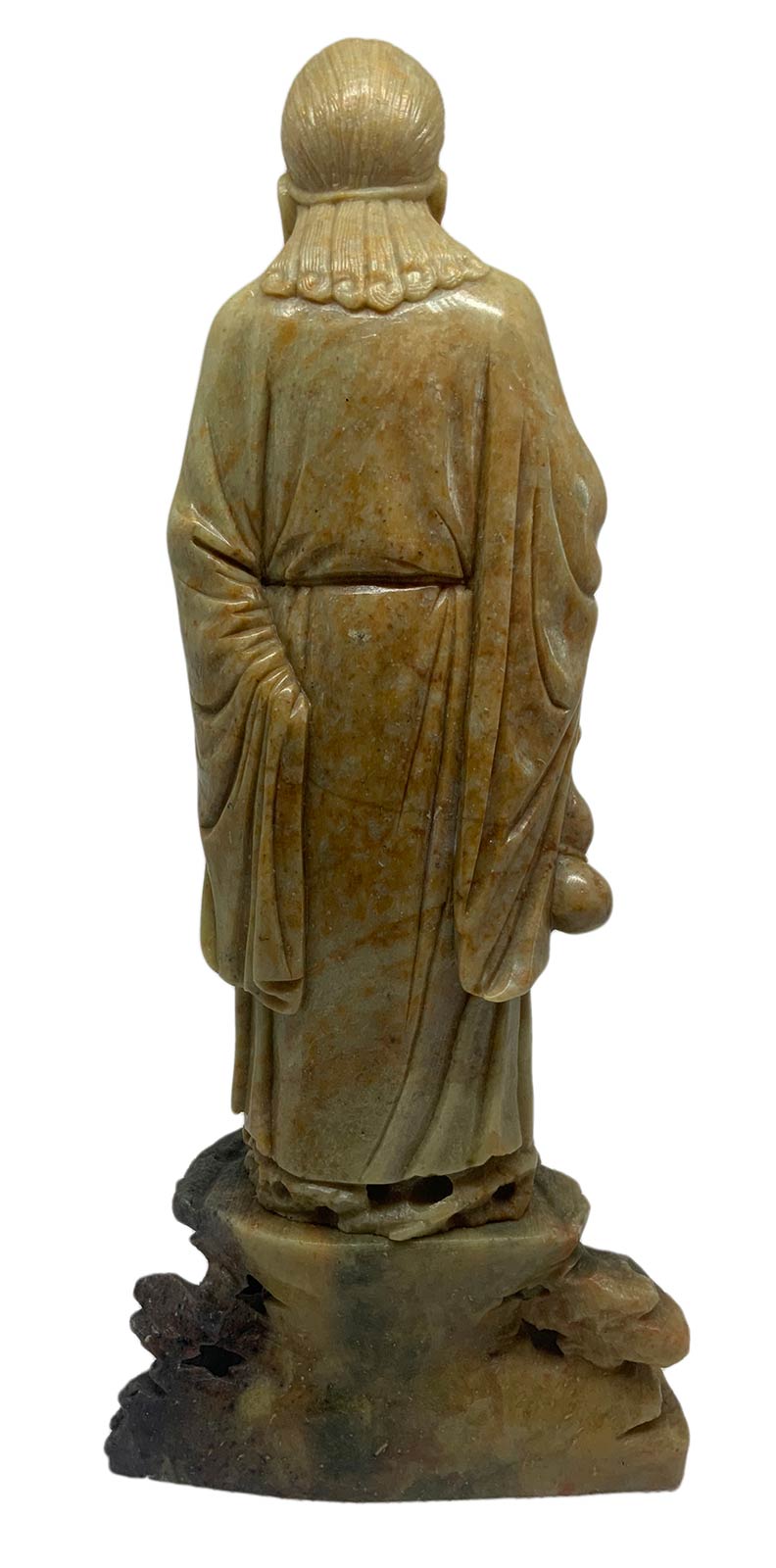 Chinese soapstone statuette depicting Jurojin "God of old age," one of the Seven Sages. Beijing. - Image 6 of 7