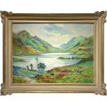 Oil painting on canvas depicting landscape. Cm 50x70. By Terrible. Signed and dated 24/6/57 in the