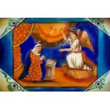 Glass painting depicting "The Annunciation", early twentieth century. Provenance Narodowe Muzeum