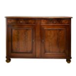 Mahogany wooden servante, two upper drawers and lower doors, late nineteenth century. 86. H cm Cm