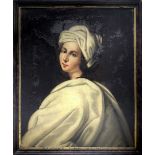 Oil paint on canvas depicting the portrait of Beatrice, copied from Guido Reni, late nineteenth,