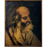 Oil paint on canvas depicting a bearded man portrait, attributed to Giuseppe Errante (1760