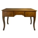 Walnut wood writing-desk , 18th century, Directory, Sicily. Jasmine decoration on the corners,