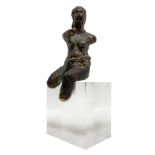 Bronze depicting naked woman with plexiglass base. Mim&igrave; Maria Lazzaro (Catania, 1905 -
