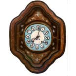 Clock bull's-eye, XX Century, France. porcelain dial, Roman numerals and nacre decorations. 62x47.