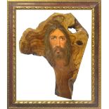 Oil paint on wood depicting Jesus V. Ribaudo (Palermo 1937). Cm 47x38. V. Ribaudo Signed and dated