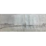 Drawing on paper depicting the Port of Catania with views of Customs (Catania, Sicily), early