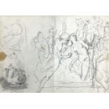 Drawings by anonymous author. Sketches depicting the martyrdom of Saint Agatha and scenes of the