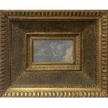Gilded wooden frame Leaf with rectangular mercury mirror, early 19th century. Cm 29x36.