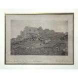 Photography depicting ancient Cerami Principes Castle. Signed and dated at the bottom right Emile