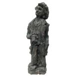 Sculpture in terracotta depicting a boy. Salvatore Incorpora (1920 Linguaglossa, Catania-2010). H