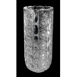 Bohemian crystal vase. H 30 cm.