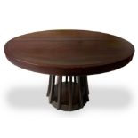 Source of furniture, design A. Mangiarotti, series S 11. Wooden table with coated circular in shape