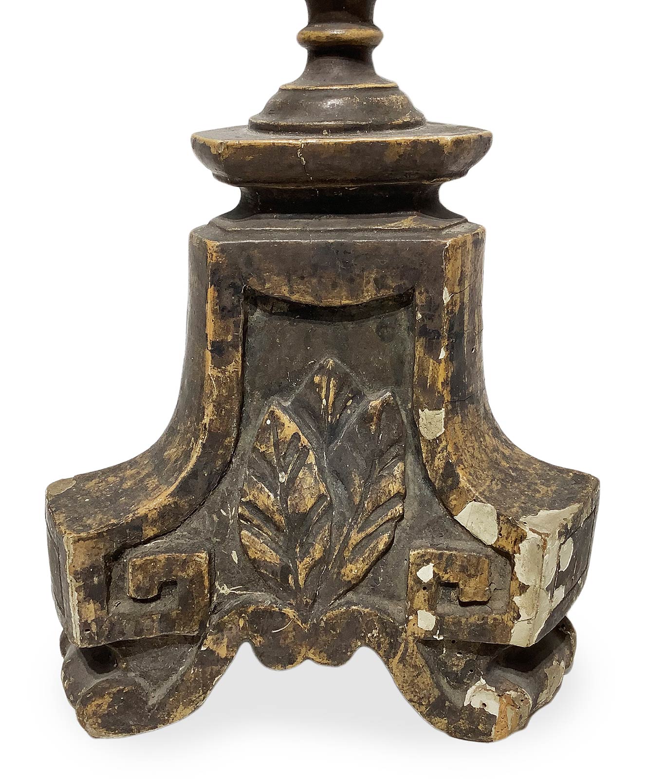 Candlestick in lacquered wood, eighteenth century H 79 cm. - Image 3 of 5