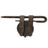 Old iron lock with keys, late nineteenth century, early twentieth century Sicily. About 45 Cm