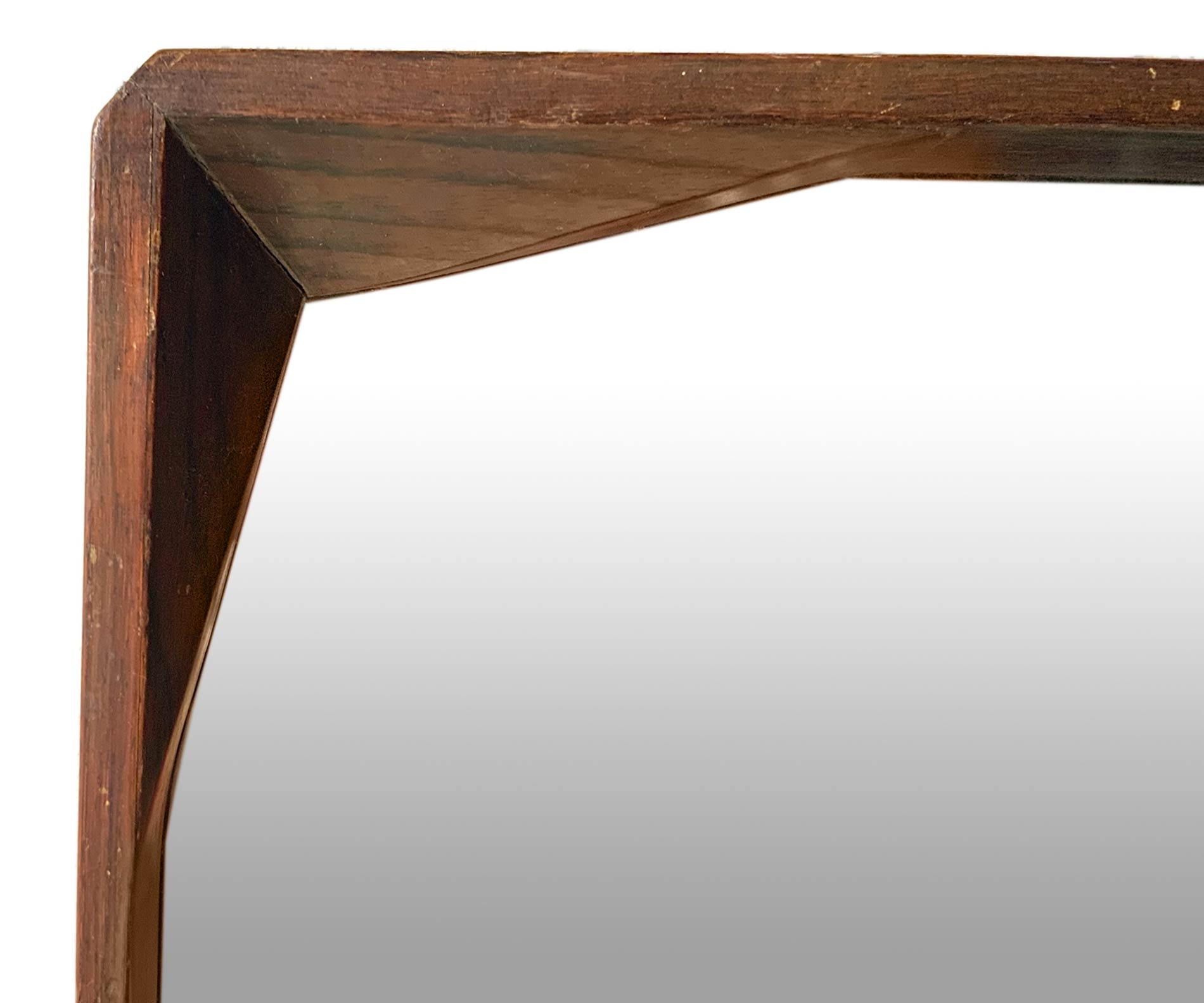 Thirteen, D. Cavalli drawing, mirror in teak wood corners with diamond machining, Wear and tear. - Image 2 of 4