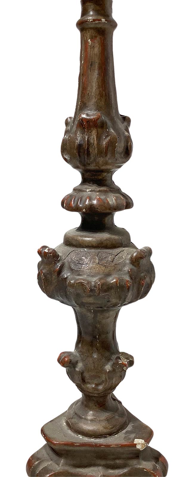 Candlestick in lacquered wood, eighteenth century. H 70 cm. - Image 5 of 7