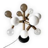 Table lamp, manufacturing Swiss Design, Trix Hausmann design. In anodized aluminum, lacquer base in