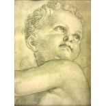 Print depicting the child's face, XX Century. Cm 29x22