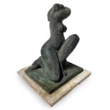 Patinated plaster model in bronze depicting naked woman, Giuseppe Mazzullo (Granites, 1913 -