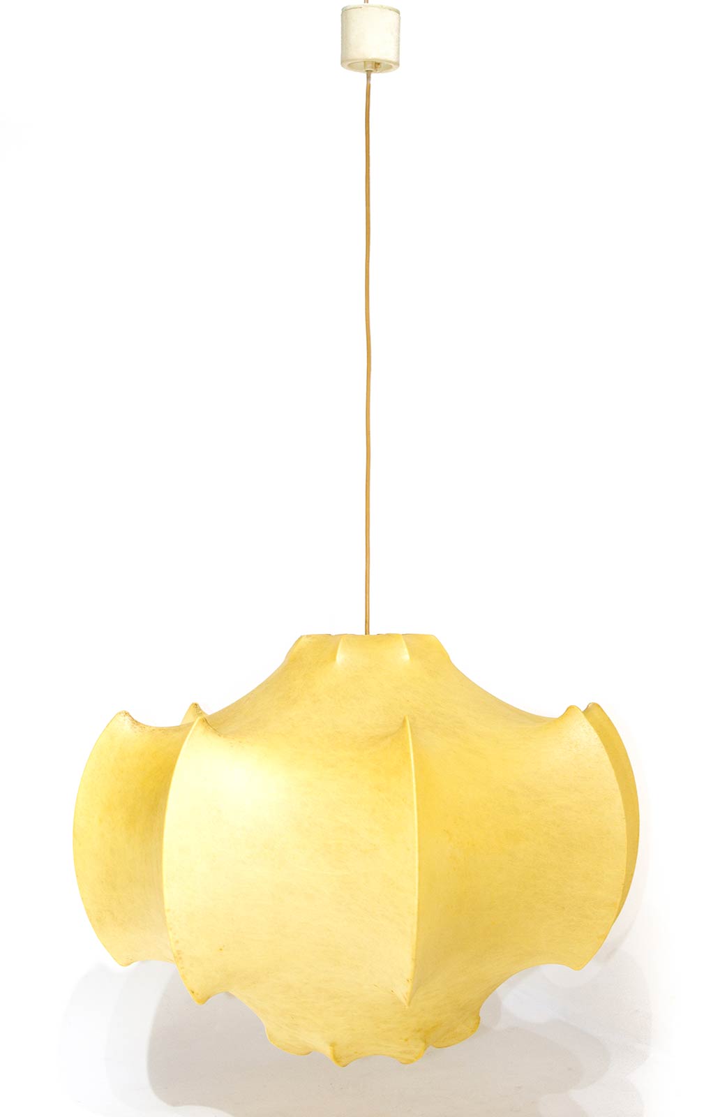 Flos, before production, design A and P. G. Castiglioni, mod. Viscontea pendant lamp cocoon, 60s.