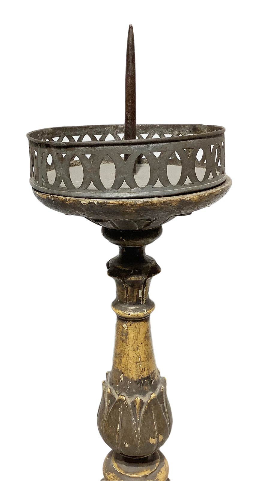 Candlestick in lacquered wood, eighteenth century H 79 cm. - Image 5 of 5