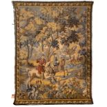 European Tapestry, executed in wool on mechanical processing of old frame, cm. 105x81