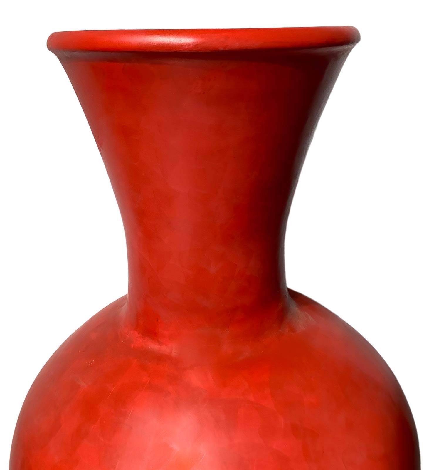 Pair of large baluster vases in black clay and red apple, Italian production in the style of - Image 3 of 8