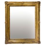 Mirror with gilded wooden frame, nineteenth century. 102x82 cm