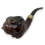 Pipe with Chinese mastiff dog- Guangzhou, China, Ching Dynasty, Emperor Kwang-Hau