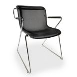 Anonima Castelli, Charles Pollock design, Penelope mod. Couple of chairs, structure in chrome