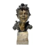 Bronze depicting guy Dipper, signed Vincenzo Five (Napule 1852 - Naples, 1929). H 33 cm, with