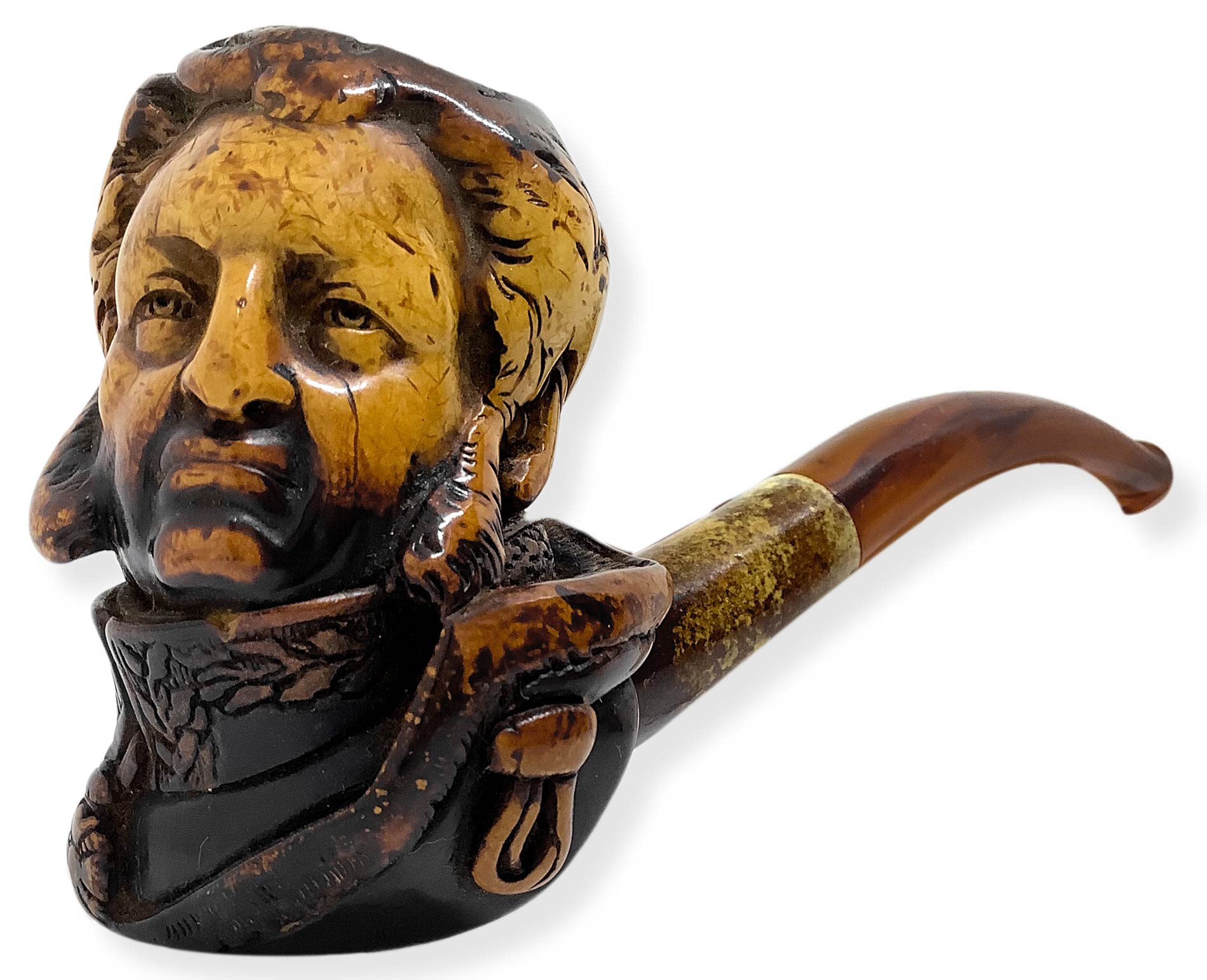 Pipe "William I, German Emperor and King of Prussia." France. Late 1800s. The tobacco chamber and - Image 4 of 7