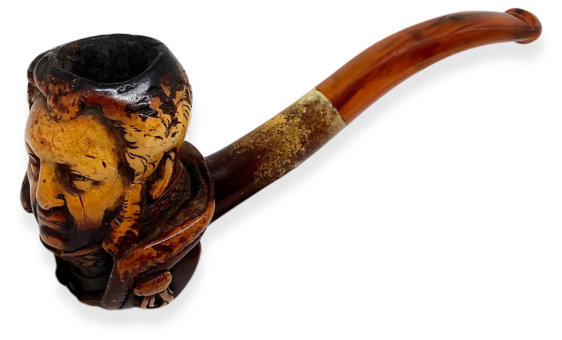 Pipe "William I, German Emperor and King of Prussia." France. Late 1800s. The tobacco chamber and