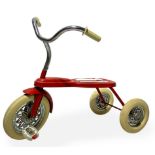 Red tricycle , Giordani, 50s. H 53 cm, length 65 cm.