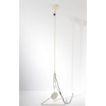 Martinelli, designed by E.Martinelli, mod. pendulum upright white lacquered metal. 80s. H cm 197x43