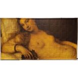 Interflex, dis. Enzo Mari, mod. Titian Tapestry. 80s. Tapestry fabric showing graphic processing