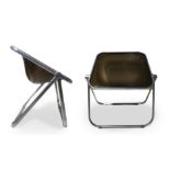 Giancarlo Piretti, Castelli production, model Plona, ??n. 4 chairs made of polished aluminum