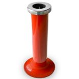 Stilnovo Milan, Joe Colombo design, floor ashtray metal cylindrical main body form red lacquered