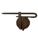 Old iron lock with keys, late nineteenth century, early twentieth century Sicily. About 45 Cm