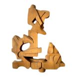 Informal sculpture, carved wood, Italian production, allegedly by Nero Patuzzi. 50 Years.