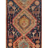 Akstafa Carpet, Central Caucasus, similar structure to Shirwan, vintage, 1890, cm. 174 X 114, warp,