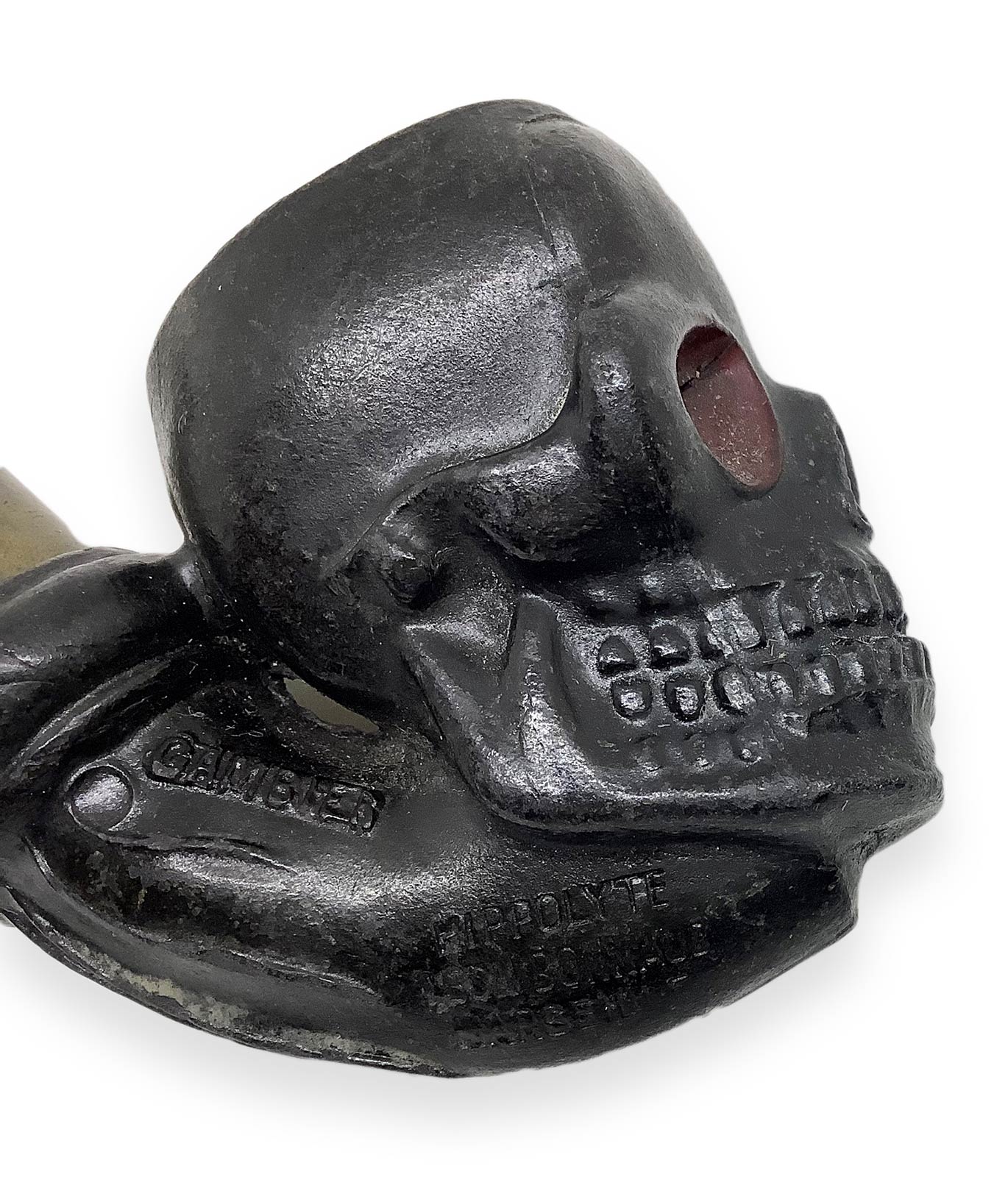 Pipe "Skull" of Gambier - Marseille, France. Early 1900s. Pipe with clay tobacco chamber and shank, - Image 4 of 6
