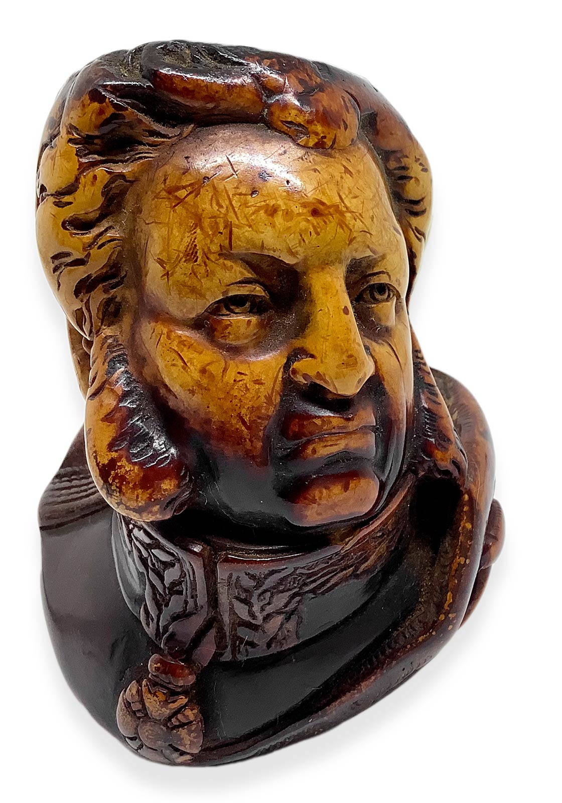 Pipe "William I, German Emperor and King of Prussia." France. Late 1800s. The tobacco chamber and - Image 5 of 7