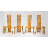 Most,designed by M Cecchi, '70s. N.4 Vienna straw chairs. Little failings. H cm 112 x50x40