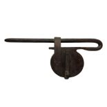 Old iron lock with keys, late nineteenth century, early twentieth century Sicily. About 45 Cm